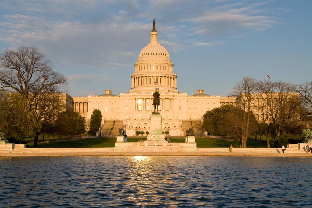 Capitol, sunset