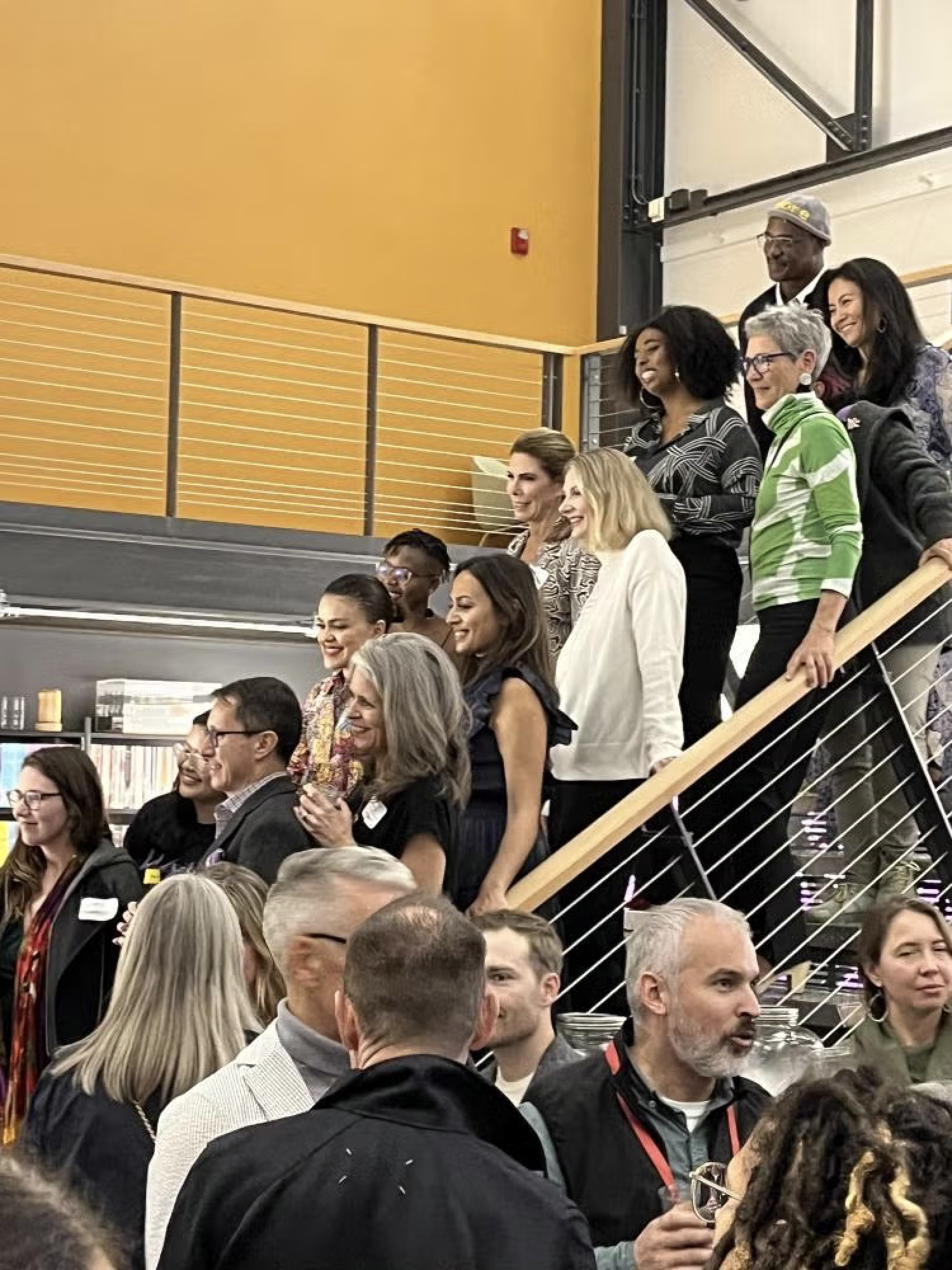 ASLA attendees on a staircase