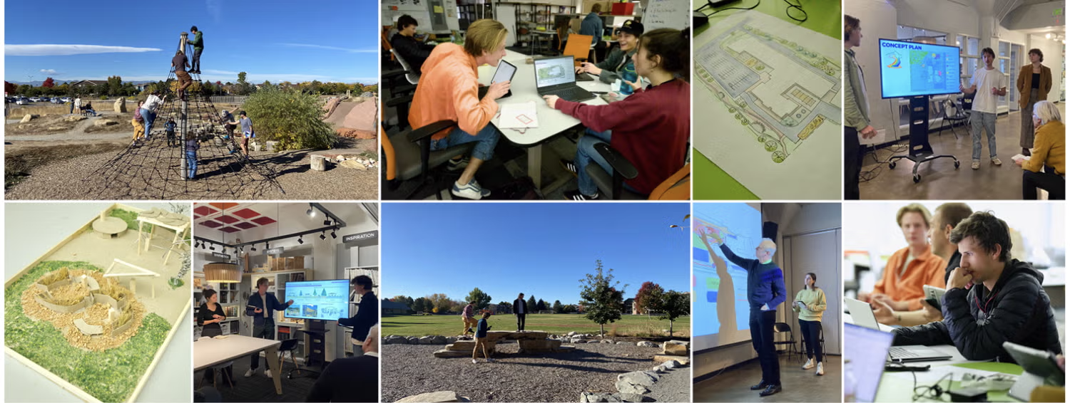 collage of ENVD classwork and collaboration