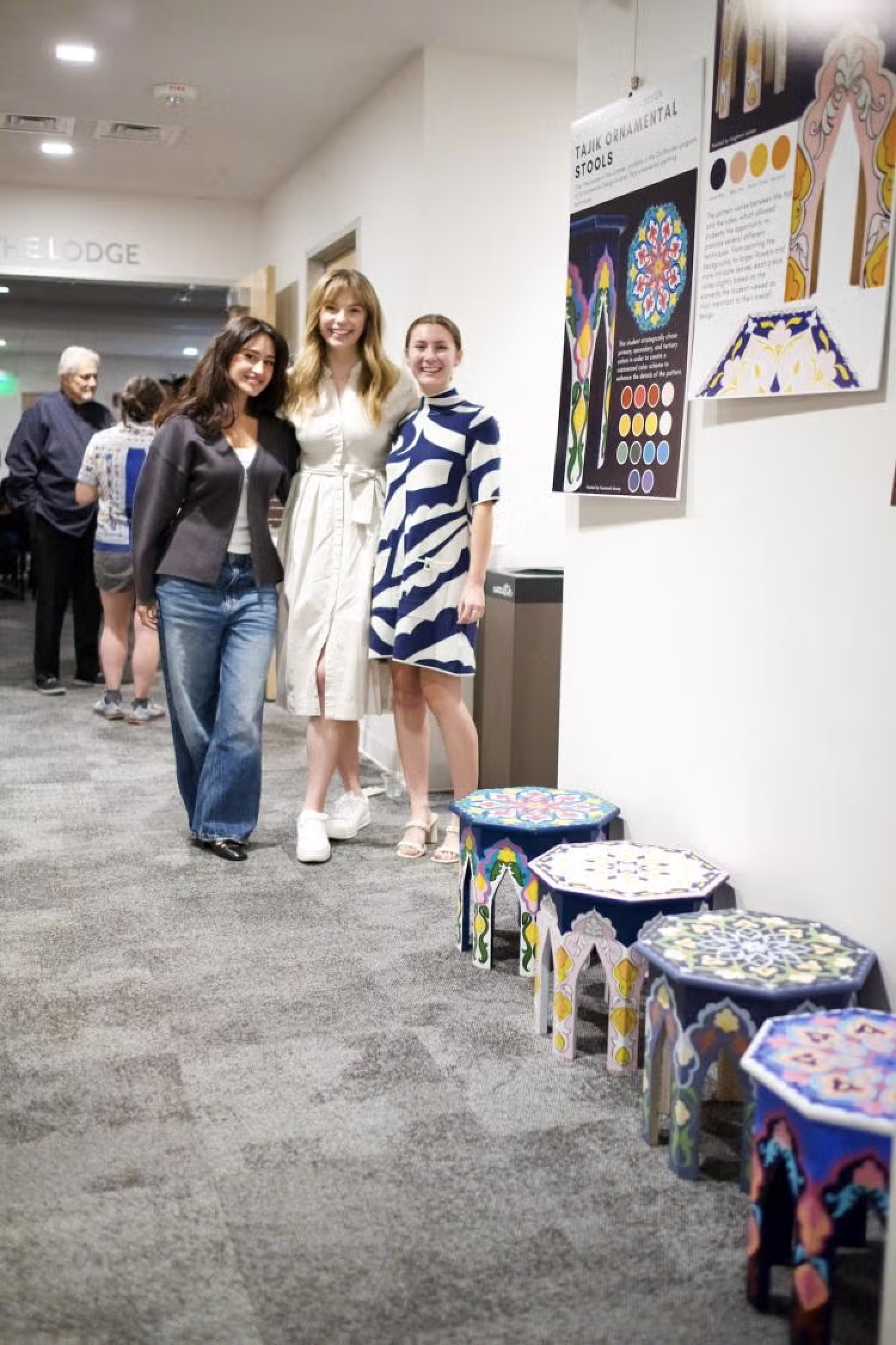 envd students aside photos of their Dushanbe Teahouse restoration project