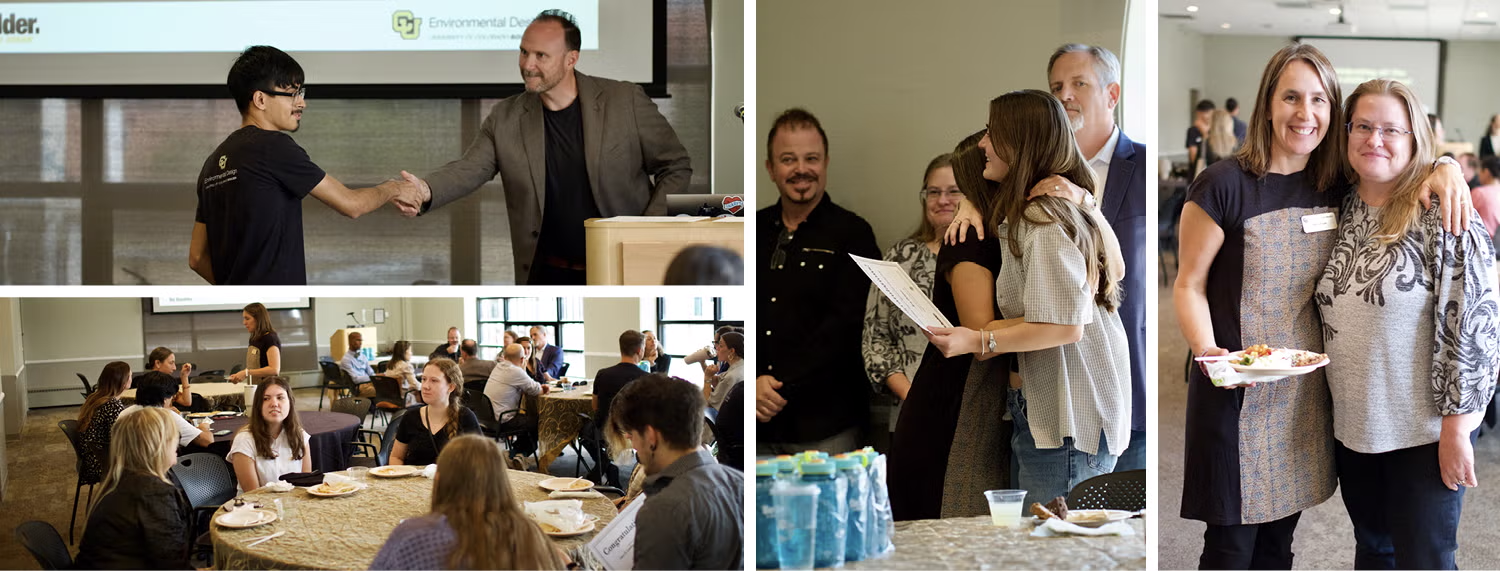 collage of scholarship luncheon images