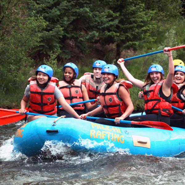 After working hard, students got a break and a chance to enjoy the Colorado Rockies. The crew set off for some whitewater rafting.