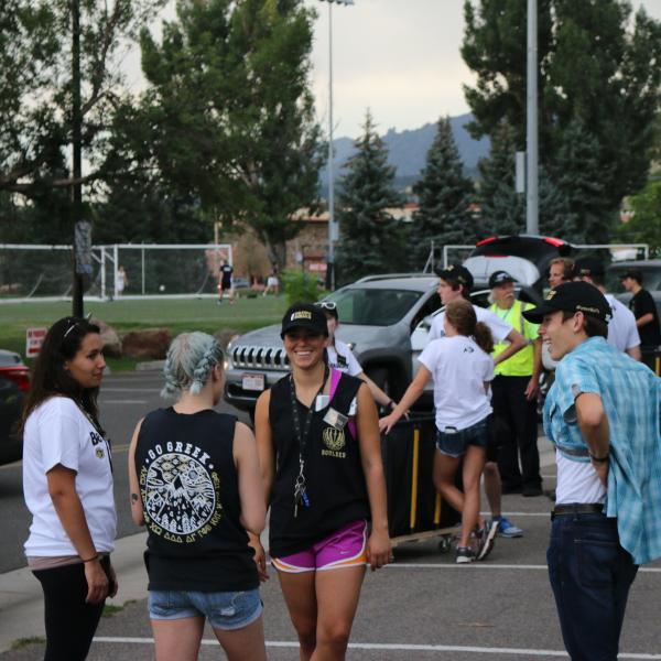 Students and their families were met by volunteers ready to help the freshmen move belongings to their rooms.