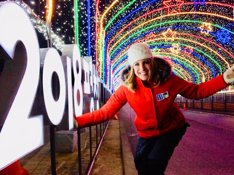 Cheryl at the Olympics. Photo from her Twitter account.