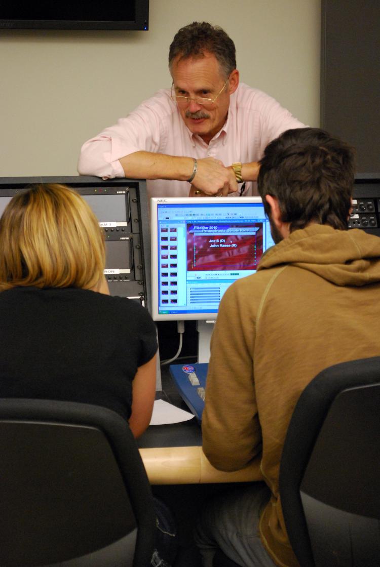 Senior Instructor Steve Jones entered his third decade overseeing CU Boulder’s student-run sports television show, Buff Sports Live. He also teaches television production and directing for the university’s student-produced newscast, NewsTeam Boulder, along with Instructor Paul Daugherty.
