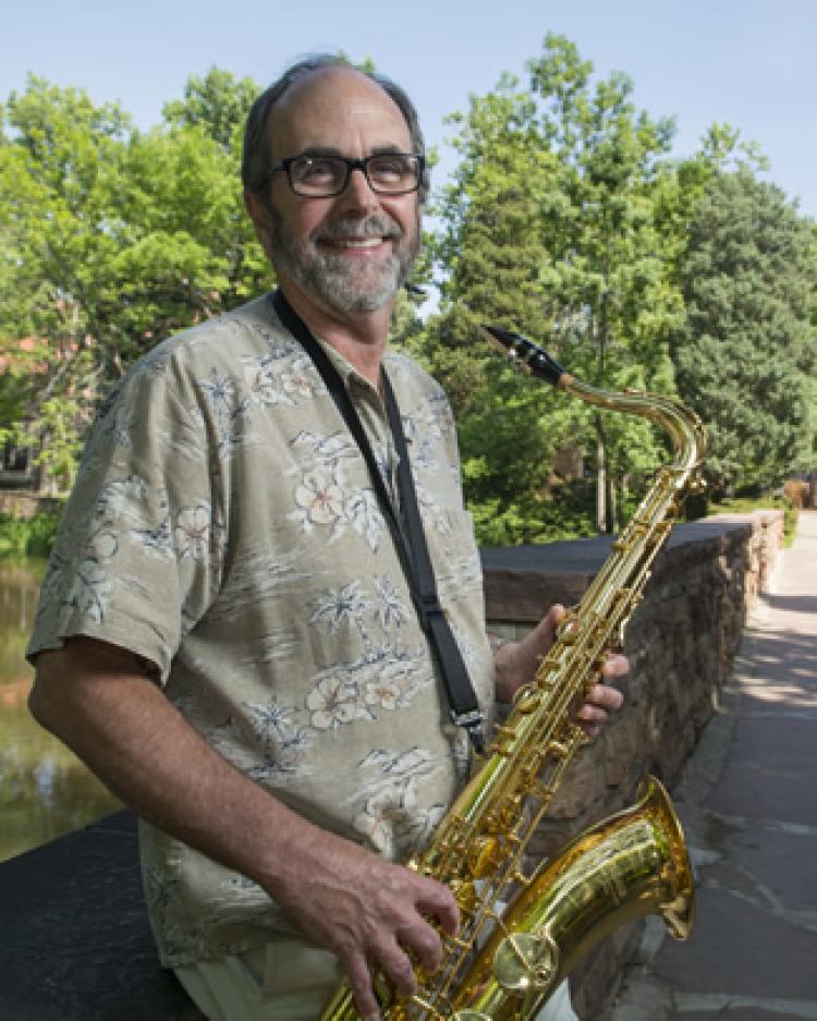 Voakes with a sax