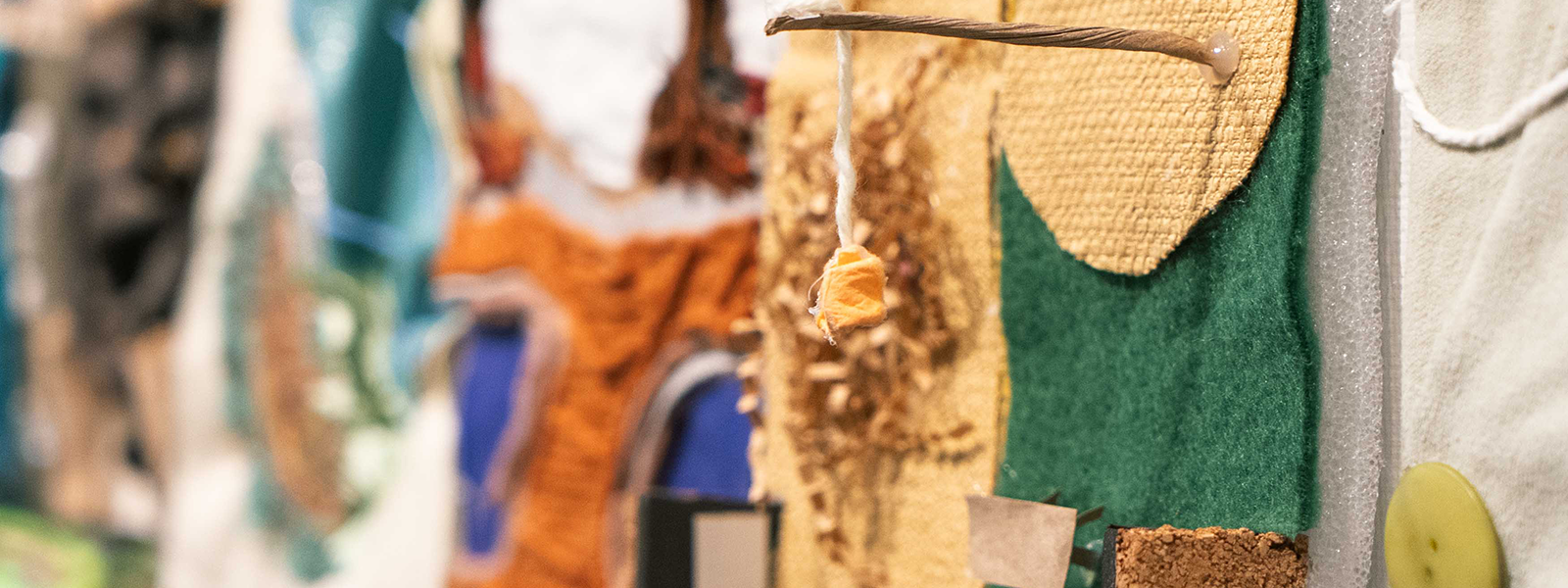 Fabric as art example.
