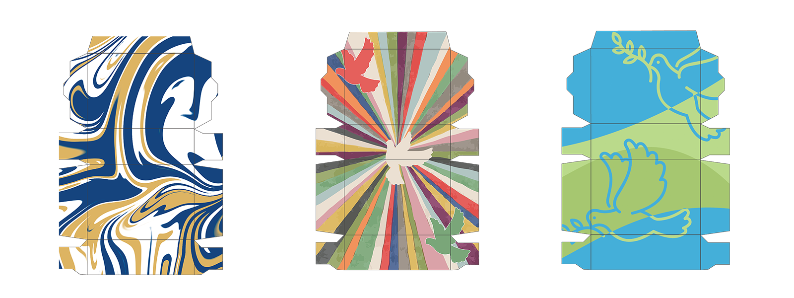 A student design of the insides of Dove soap boxes.