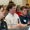 Journalism junior Lincoln Roch at CMCI's Sports Media Summit