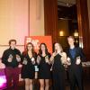 Strategic communication students Chase Willie, Ashley Schoenbauer, Laurette Selleck and Jordan Altergott (right to left) show off their awards with CU Denver student Ethan Lien (far left). The group of five won two bronze medals during the Denver One Show ceremony for their projects, "Dad Up" and "Duolingo Uncensored."