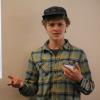 A student presents his project
