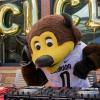 Chip, the Buffaloes mascot, takes a turn as a DJ at the Radio 1190 booth at the involvement fair.