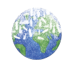 globe with plastic containers illustration