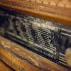 Close up on the band of an old radio.