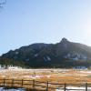 Snowy flatirons