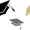 thrown graduation caps