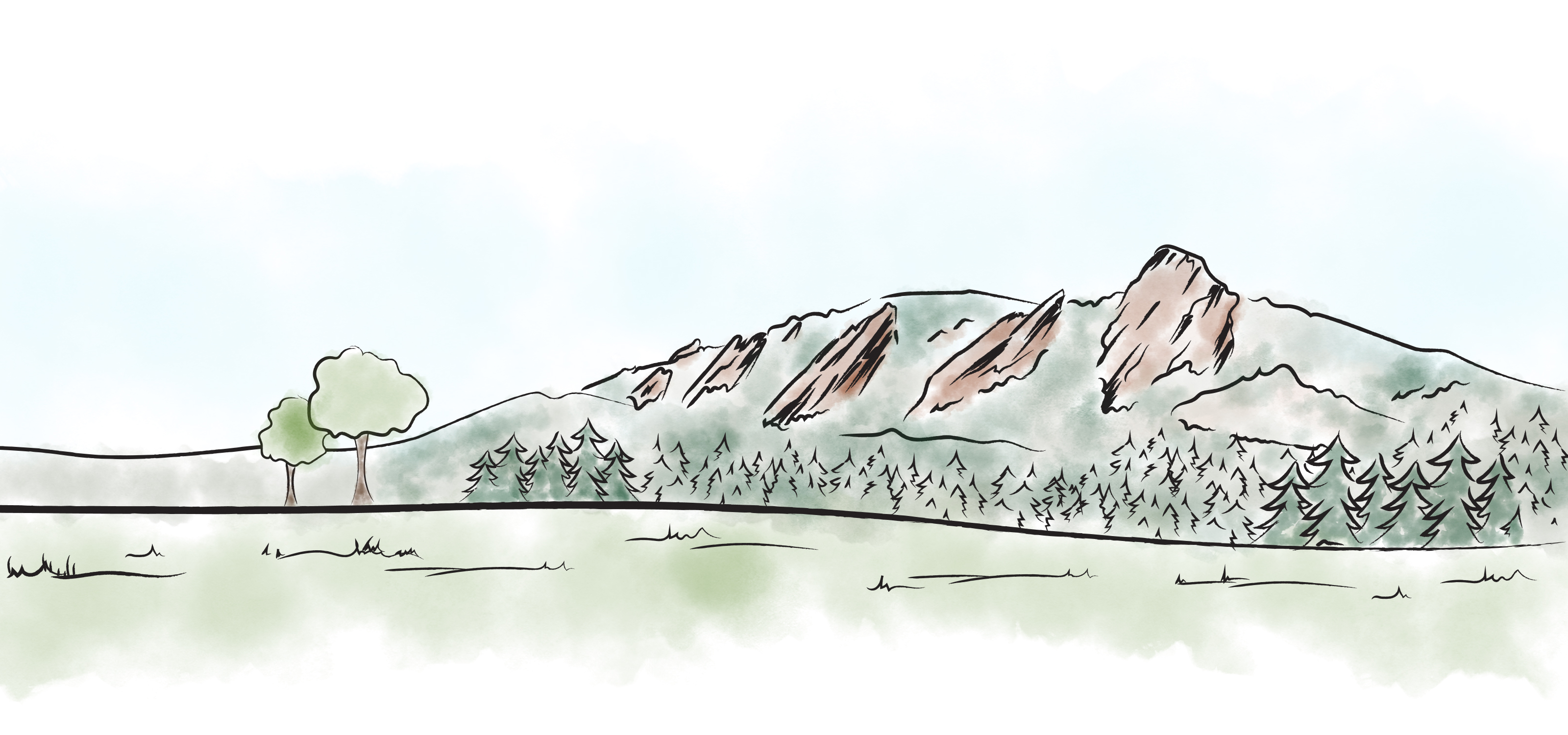 illustration of mountains