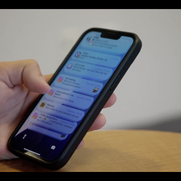 Browsing notifications on a phone