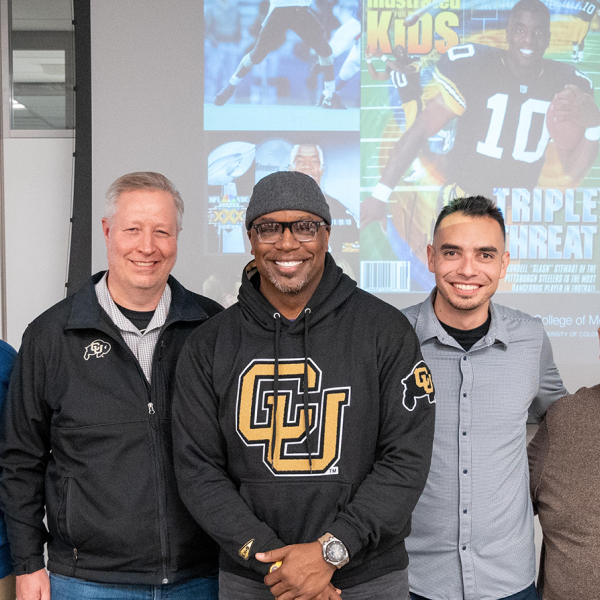 Kordell Stewart with CMCI staff