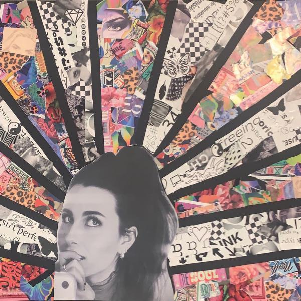 collage of colorful and black and white images