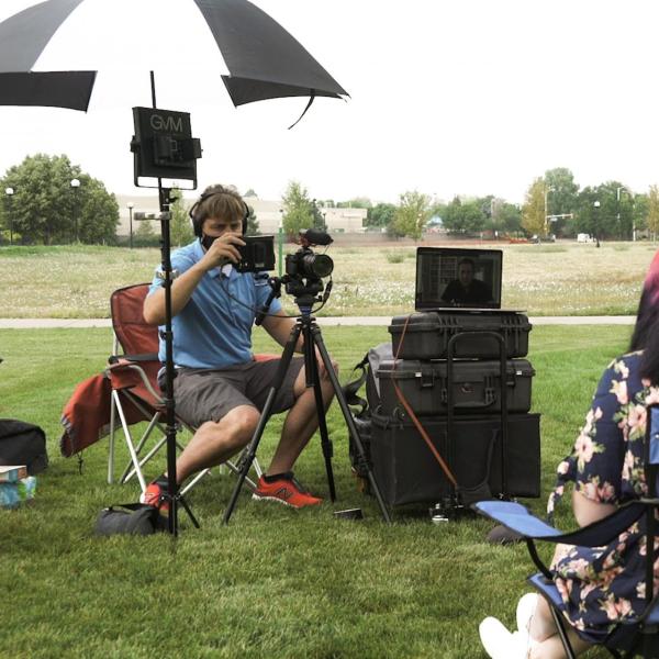 Pat Clark filming