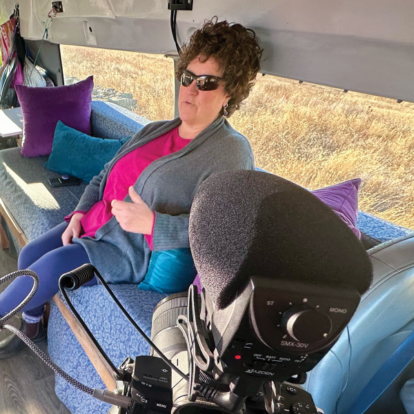 van lifers being filmed about their van life experience