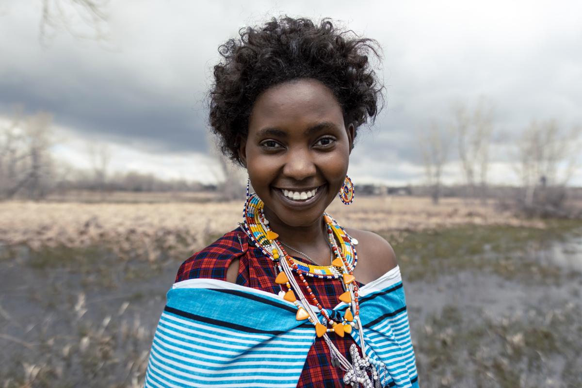 Portrait of Angel Mollel, whose birth name is Anjela Yohana Koisasi Samanga Mollel, taken by Emerald Kristina Smith (@emeraldkphotography on Instagram) in 2021.