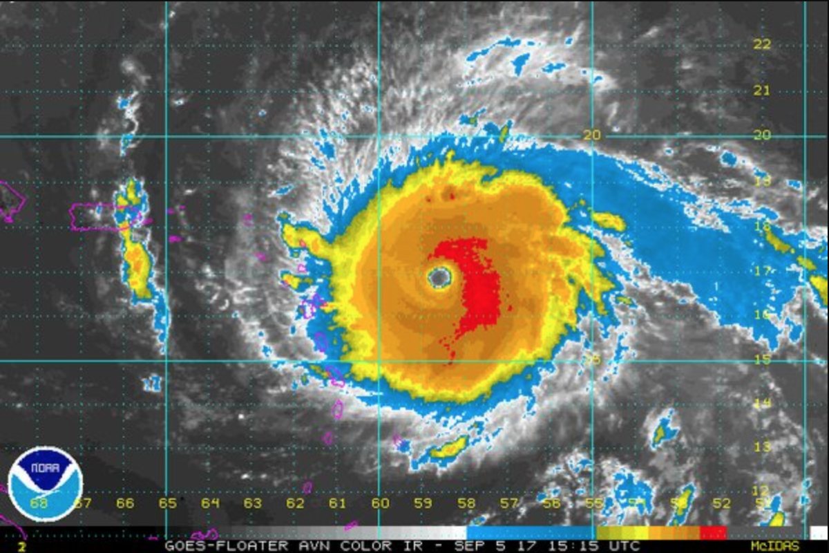 Hurricane radar image