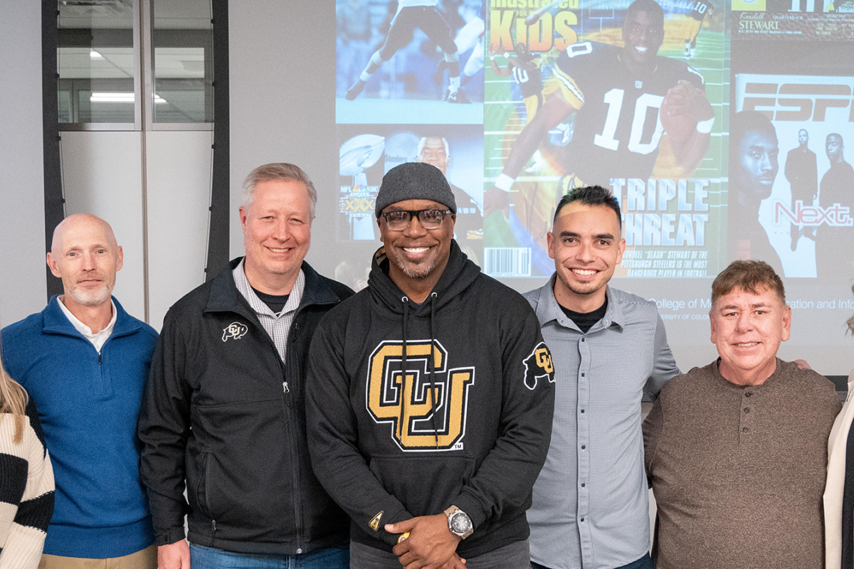 Kordell Stewart with CMCI staff