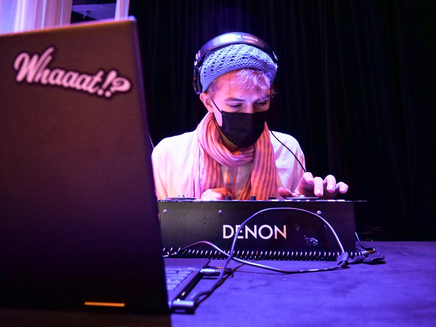 DJ playing music at fashion show