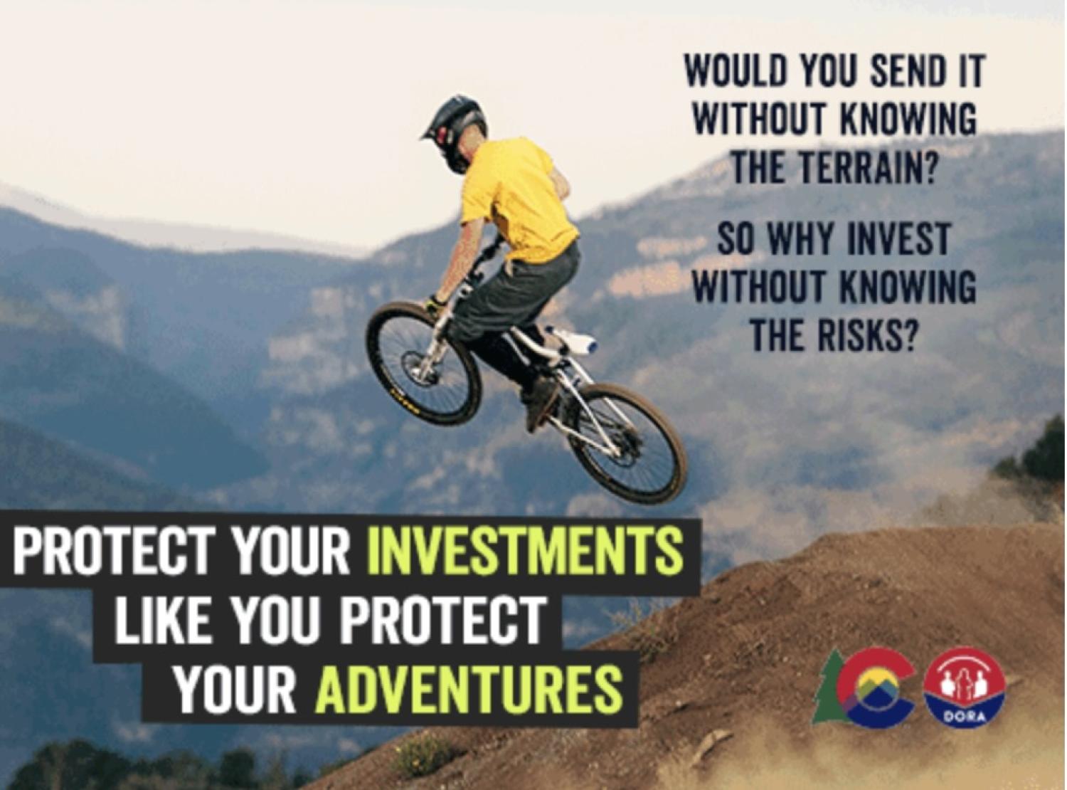 mountain biking investment advert