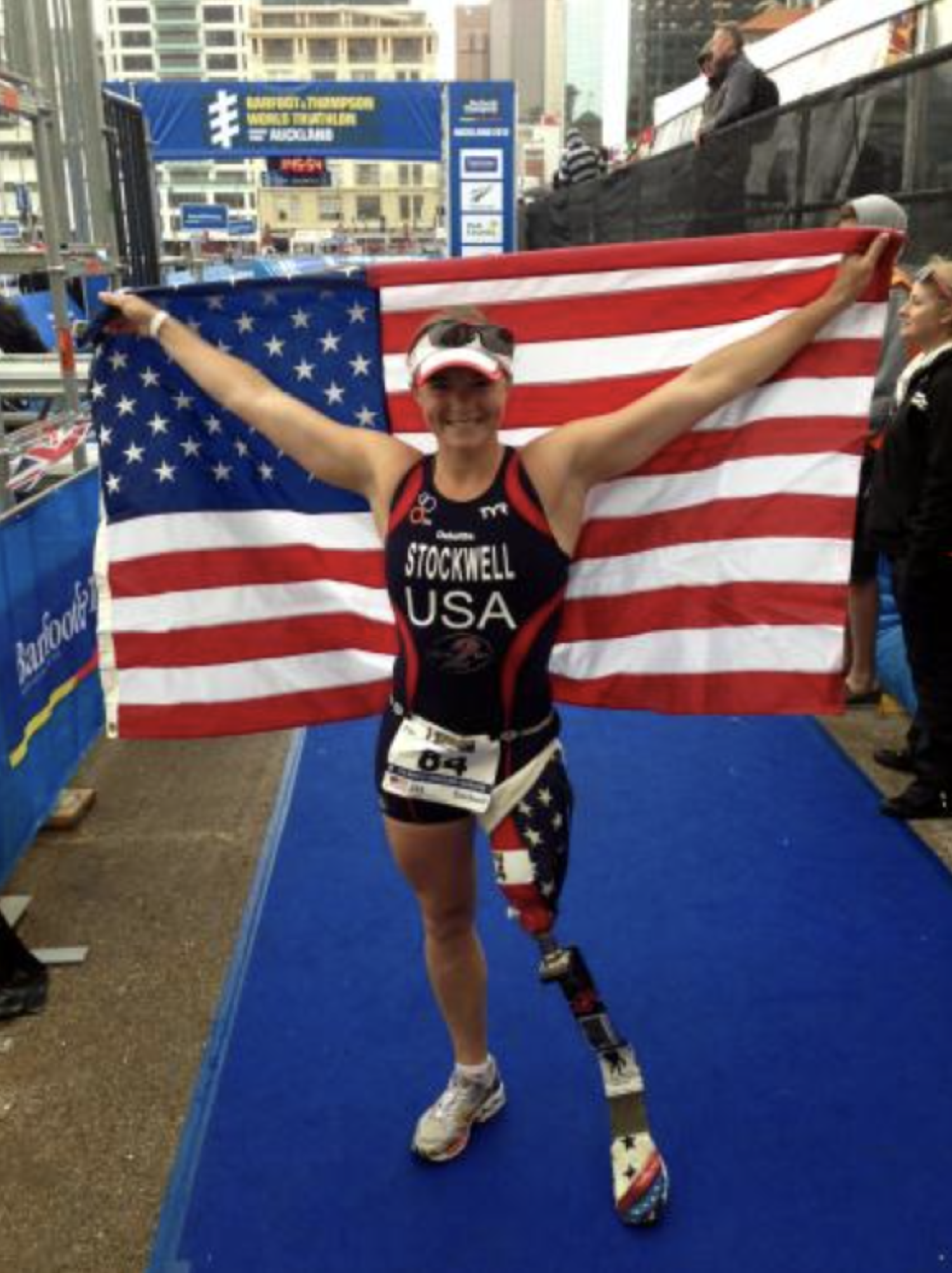 Paralympian, veteran and author Melissa Stockwell (Comm’02) is competing as a triathlete after two previous Games.