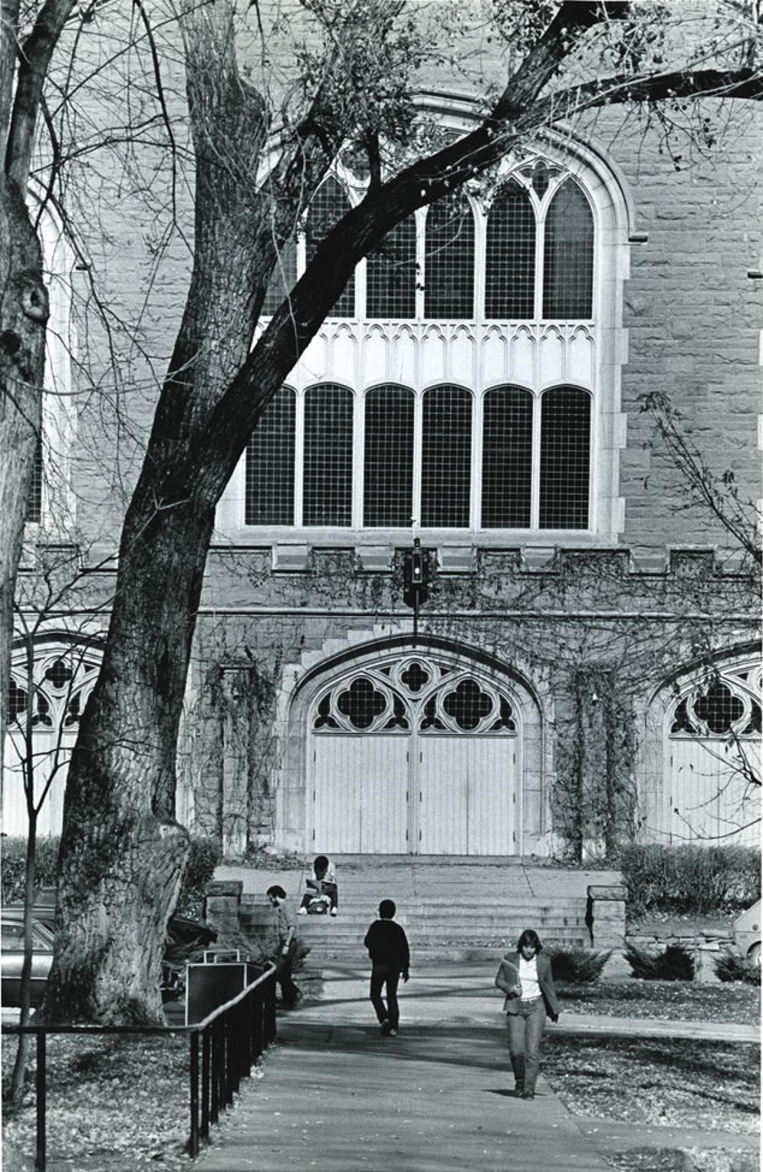 Macky Auditorium, where the former J-school was housed, courtesy of Special Collections and Archives, University of Colorado Boulder Libraries.
