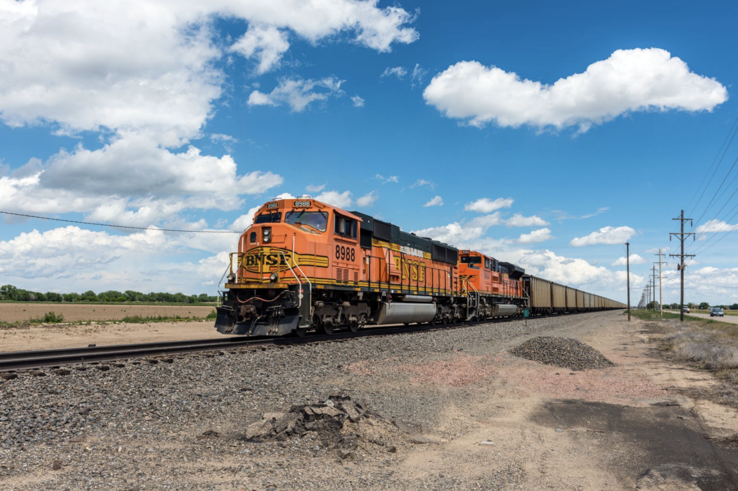 A freight train makes its way through Otero County, Colorado. Credit: Carol M. Highsmith, Library of Congress
