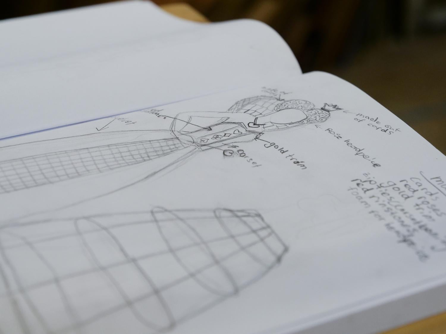sketches of students designs