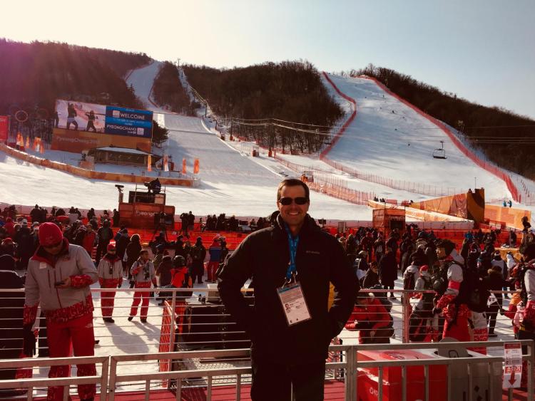 When time allowed our team would head out to catch an event or two. On this day we were able to watch the Giant Slalom.