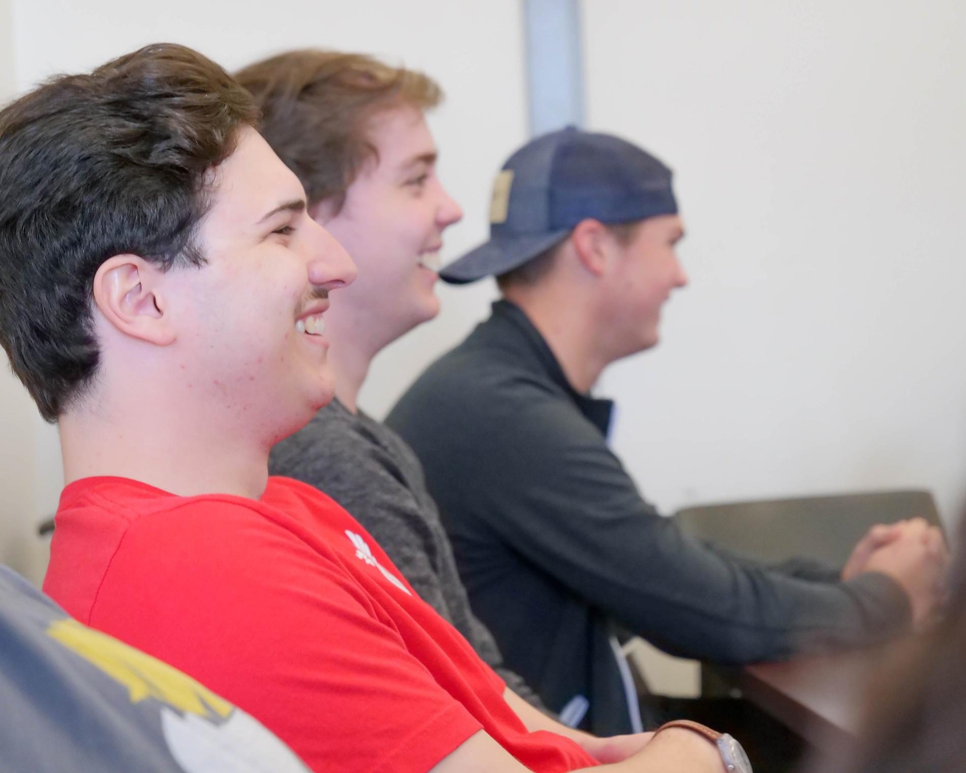 Actor Pat Finn teaches students improv games in his class, Improv for Strategic Communication.