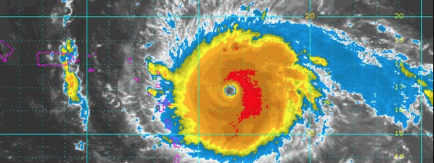 Hurricane radar image