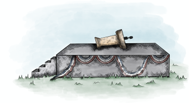 knocked over podium graphic