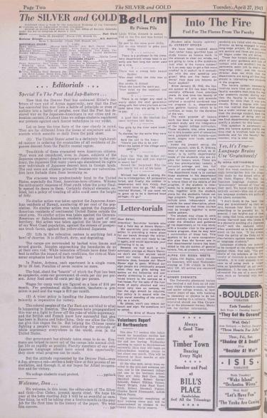 Silver and Gold news sheet