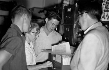 Journalism students, 1950s