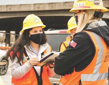 News Corps students report in the field in 2020. Photo by Kimberly Coffin, CMCI