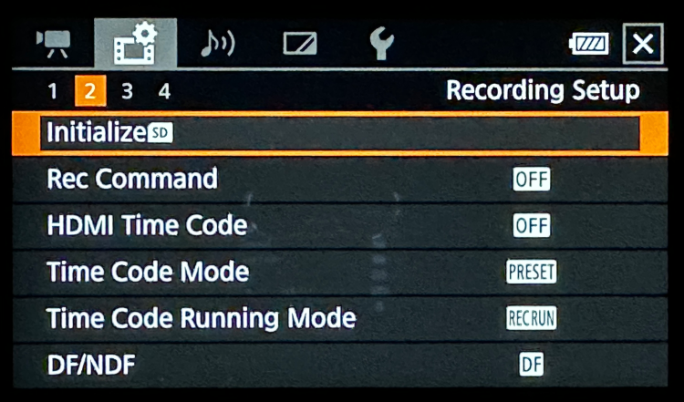 The menu that initialize pops up on
