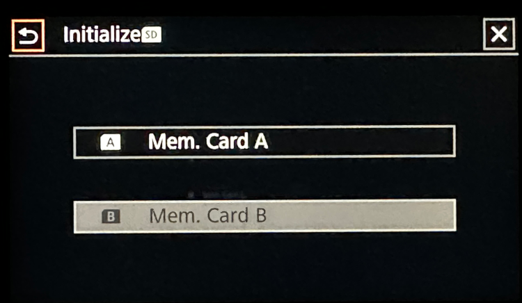 Initialize screen
