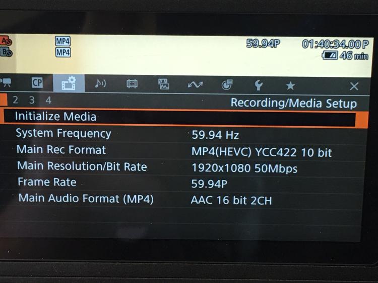 Format screen