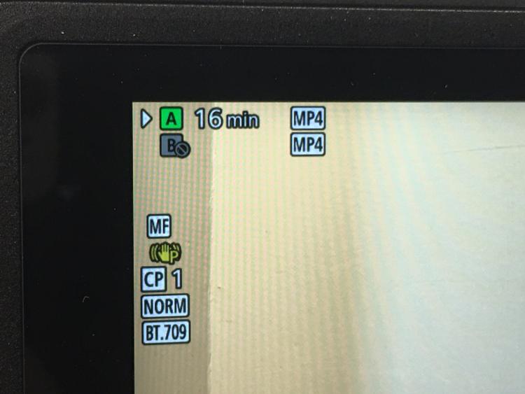 Remaining record time text