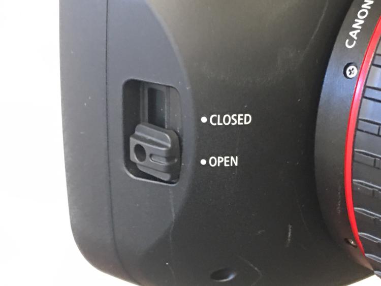 Lens barrier switch