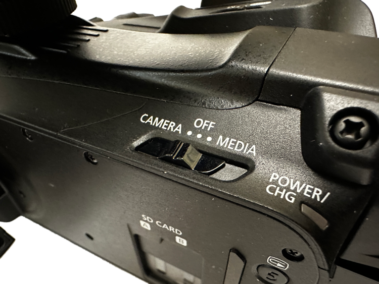Camera with the switch in the off position