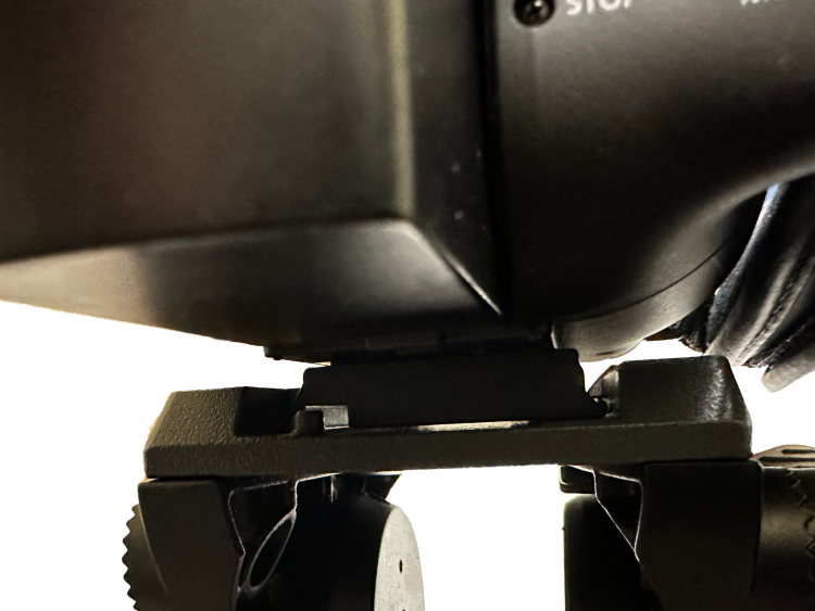 How the tripod should look when you tighten the locking lever