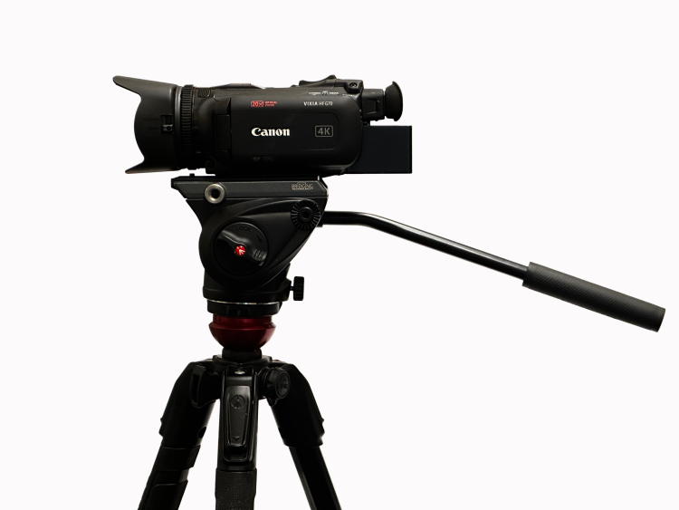What the camera looks like on top of the tripod